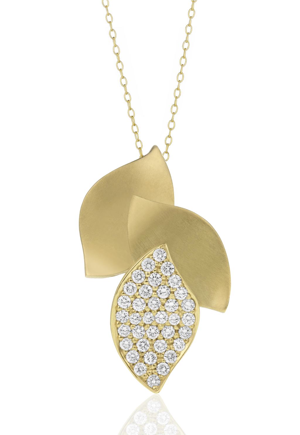 Diamond Pave Lotus Pendant